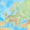 Affisch Europa karta