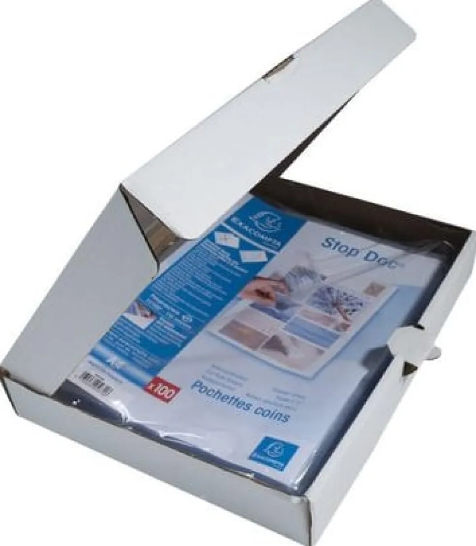 Aktmapp EXACOMPTA A4 0,11mm klar 100/fp