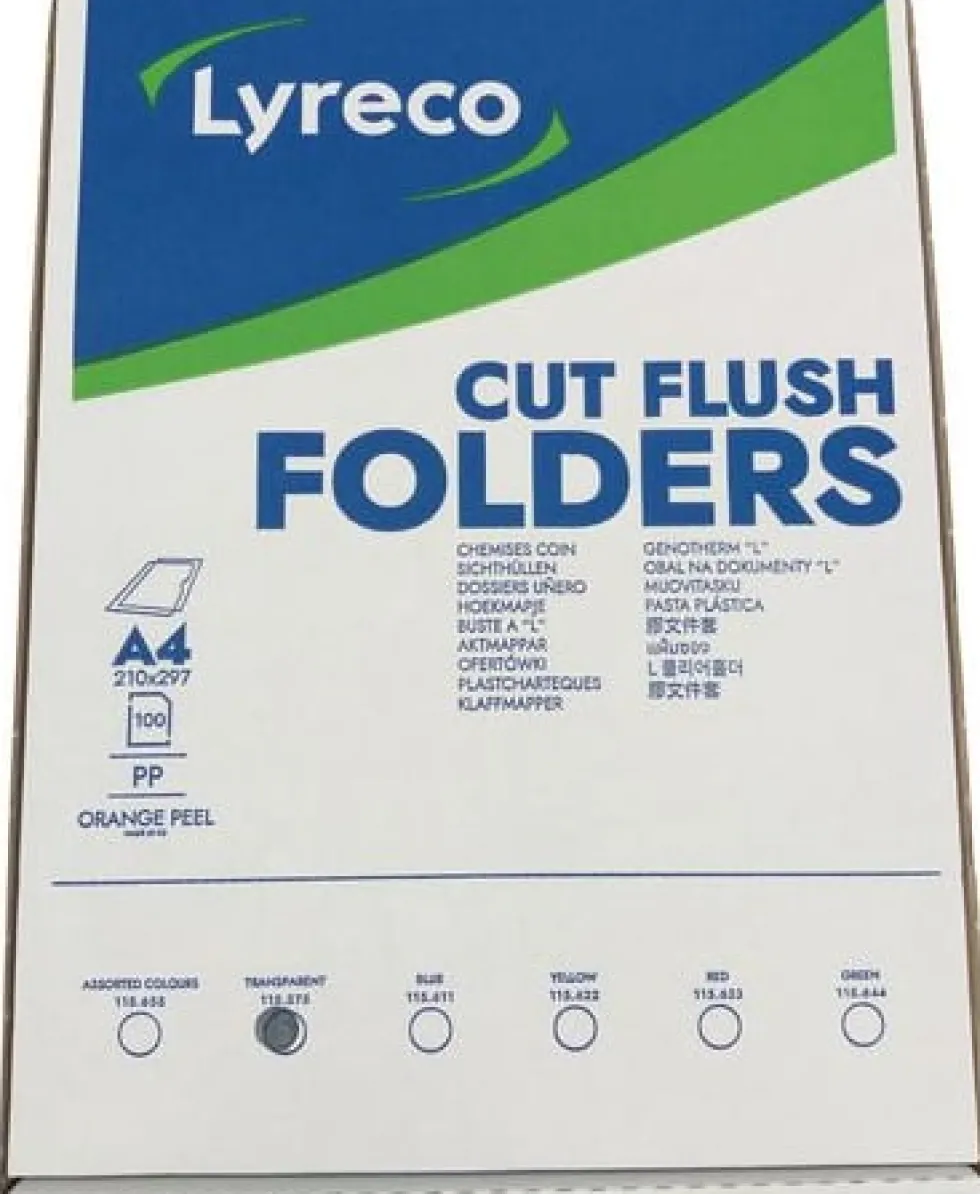 Aktmapp LYRECO A4 0,11 transparen 100/fp