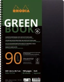 Anteckningsblock GREENBOOK A4+ rut recy