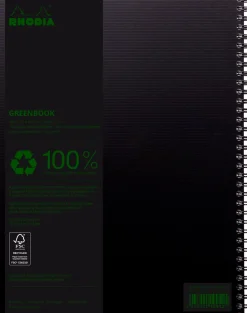 Anteckningsblock GREENBOOK A4+ rut recy