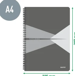 Anteckningsblock LEITZ A4 linj mix