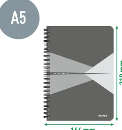 Anteckningsblock LEITZ A5 linj röd