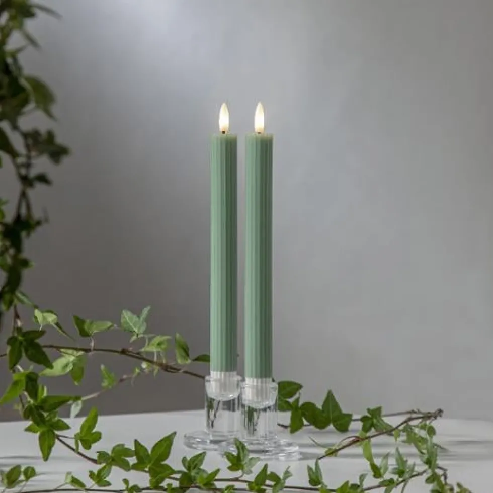 Antikljus STAR T LED 25cm grön 2/fp