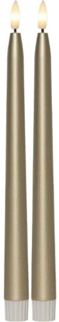 Antikljus STAR T LED 28cm guld 2/fp