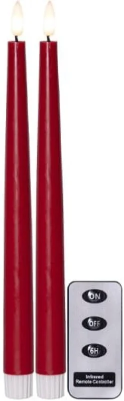 Antikljus STAR T LED 28cm röd 2/fp