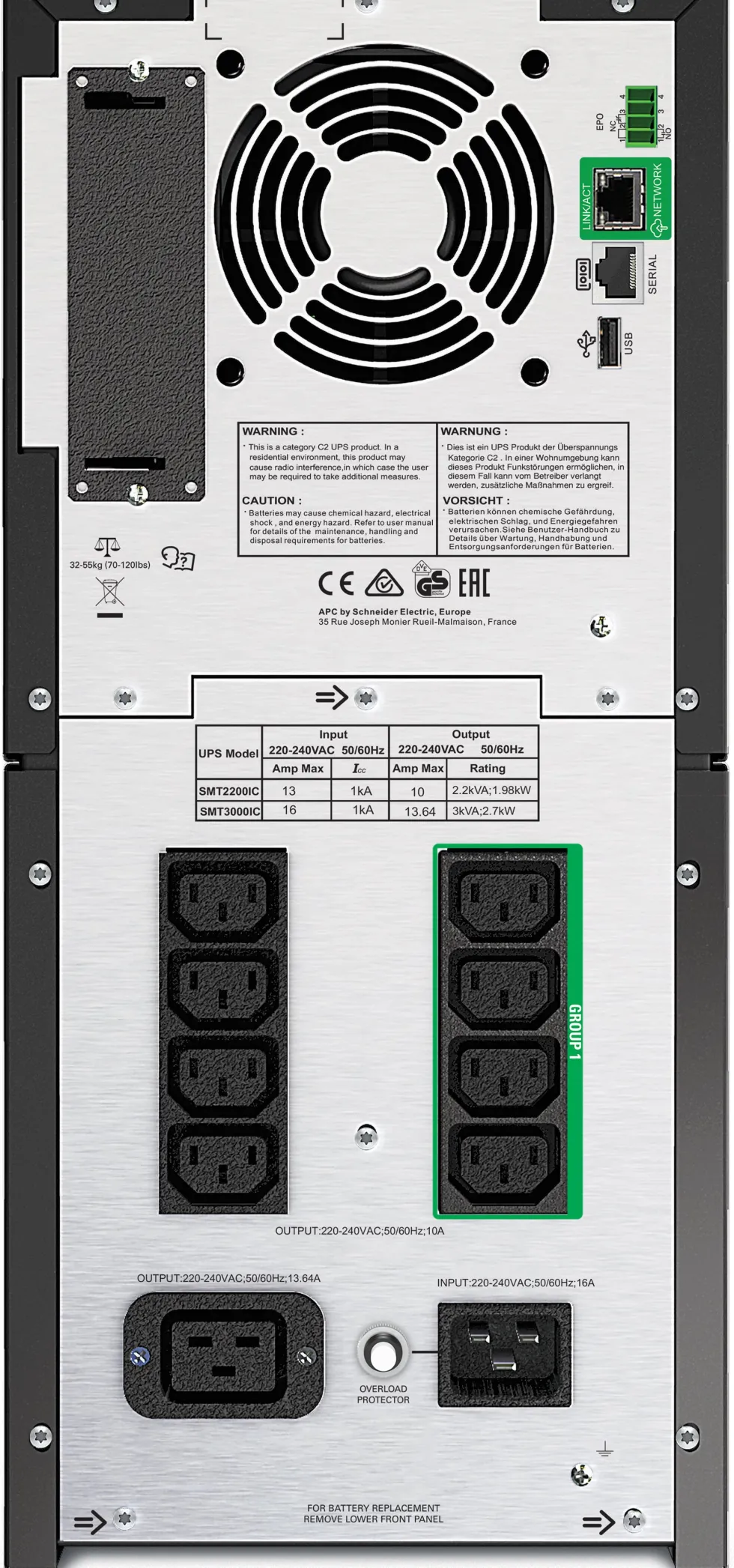 APC Smart-UPS SMT2200IC - UPS - AC 220/230/240 V - 1980 watt