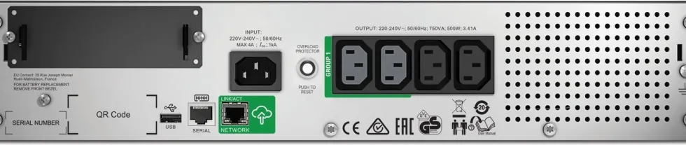 APC Smart-UPS 750VA LCD RM - UPS (kan monteras i rack) - AC 230