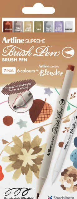 Artline supreme brush pen earth (7)