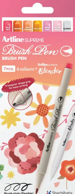 Artline supreme brush pen floral (7)