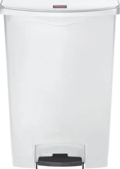 Avfallskärl pedal RUBBERMAID Slim Jim® vit 90L