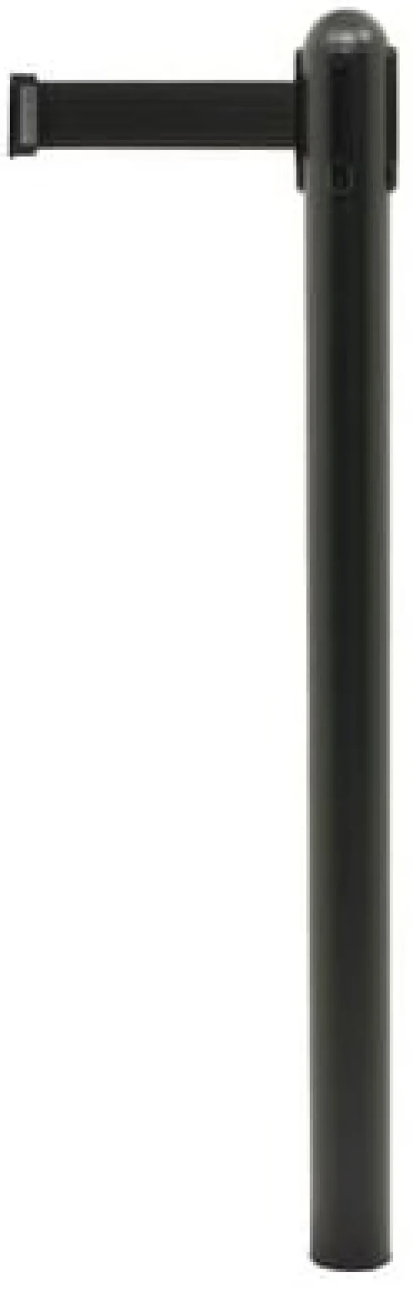 Avspärrningsstolpe med band svart/svart SECURIT, 210cm (exkl. fot)