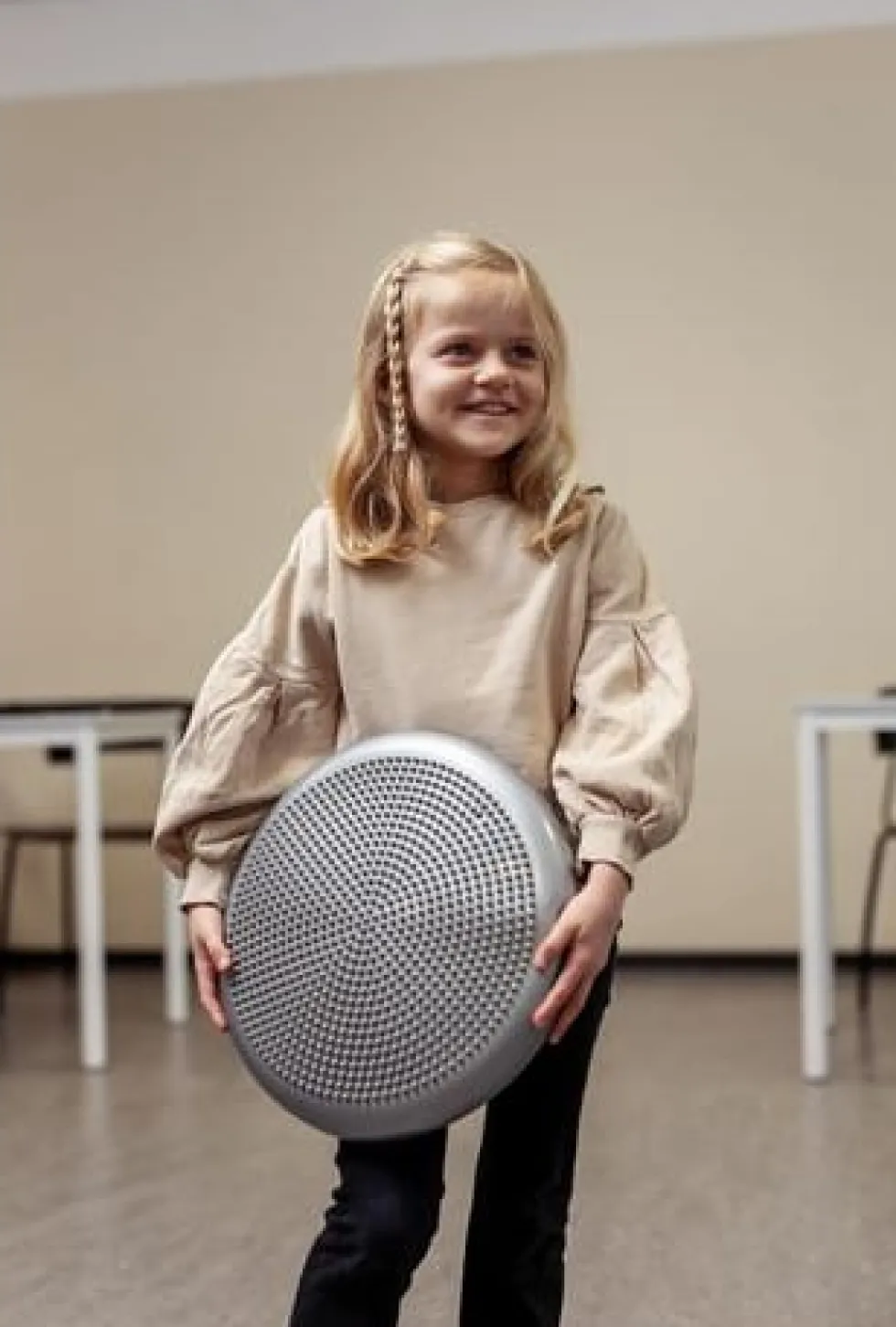 Balanskudde 25cm grå diam