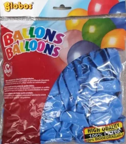 Ballonger 25cm 100/fp blå