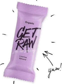 Bar GET RAW Licorice och Almond 42g