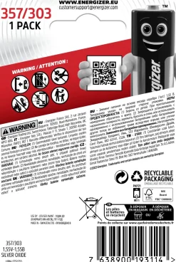 Batteri Energizer Cell Silveroxid 357/303