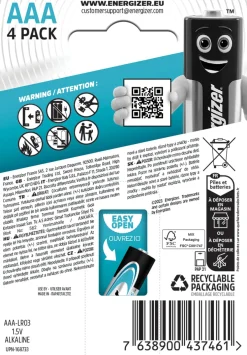 Batteri ENERGIZER Max Plus AAA 4/fp