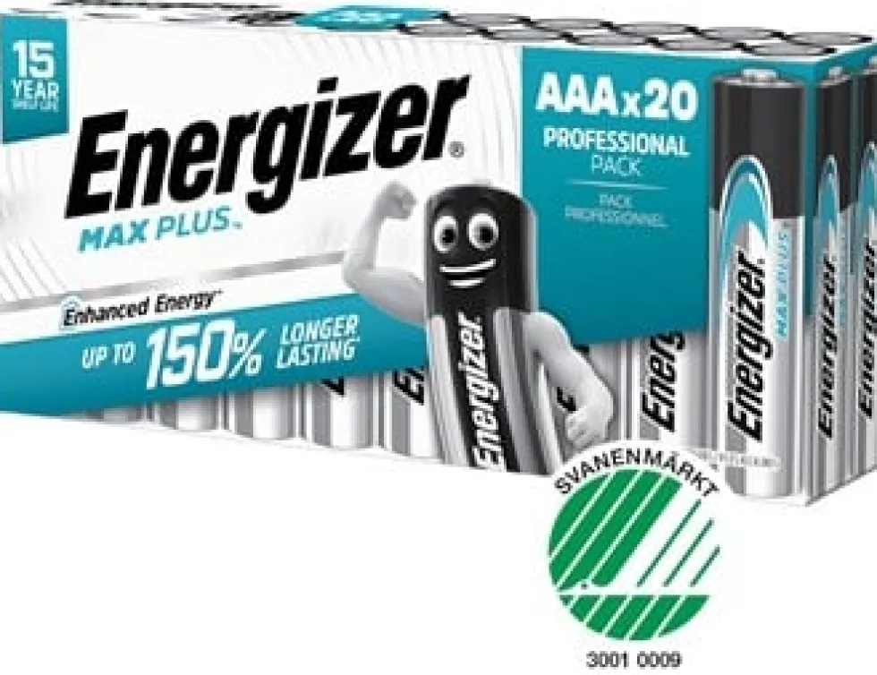 Batteri ENERGIZER Max Plus AAA 20/fp