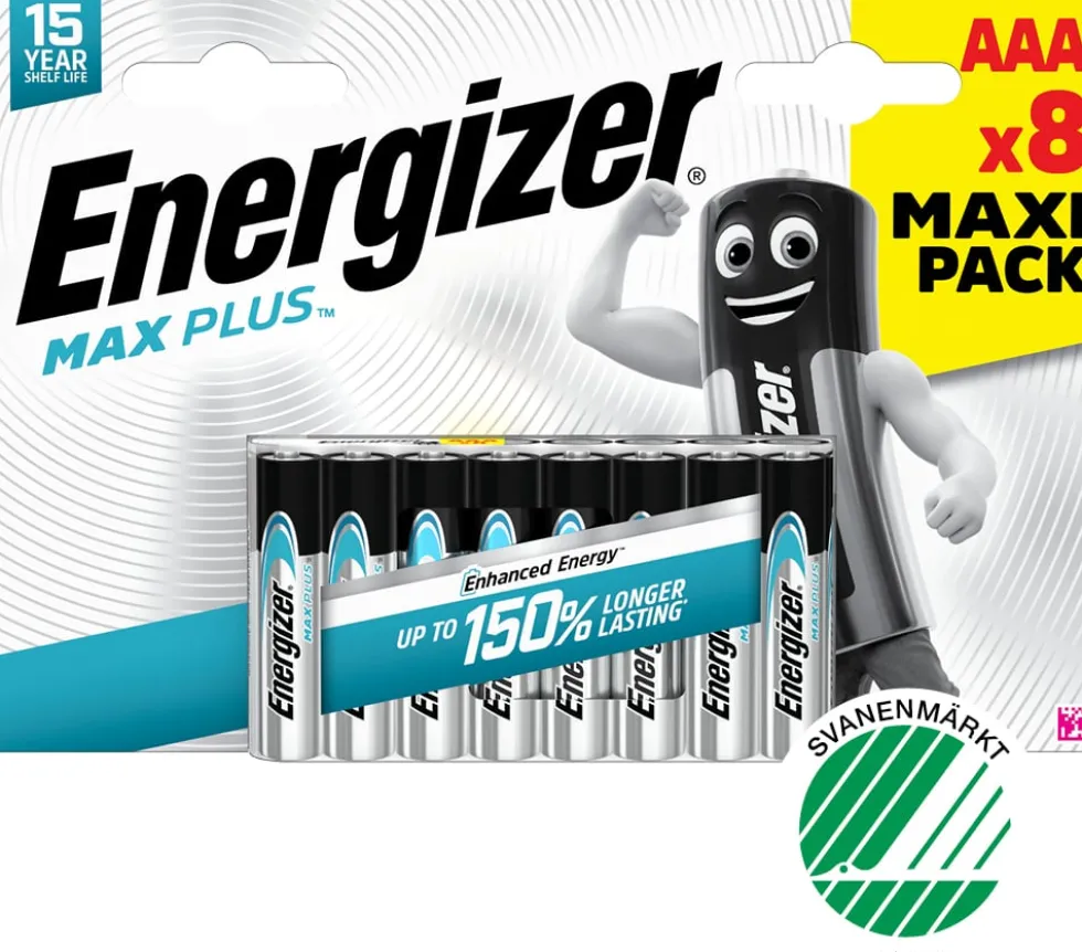 Batteri ENERGIZER Max Plus AAA 8/fp