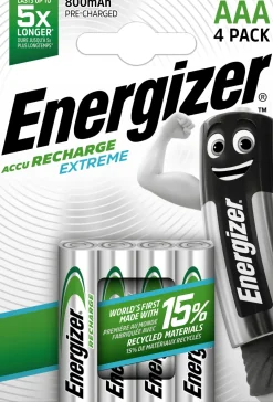 Batteri Energizer Recharge Extreme AAA, 4/fp
