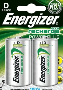 Batteri Laddbar ENERGIZER D HR20 2/FP