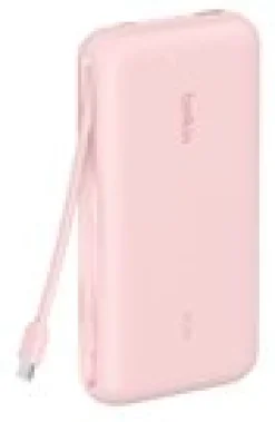 BELKIN 20k PD30W Integrated USB-C Cable Power Bank, Pink