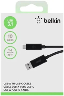 Belkin 3.1 USB-A to USB-C Cable - USB-kabel - USB typ A (hane)