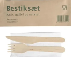 Besticksset trä med servett 400/fp