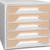 Blankettbox CEP Smoove 5-lådor vit/beech