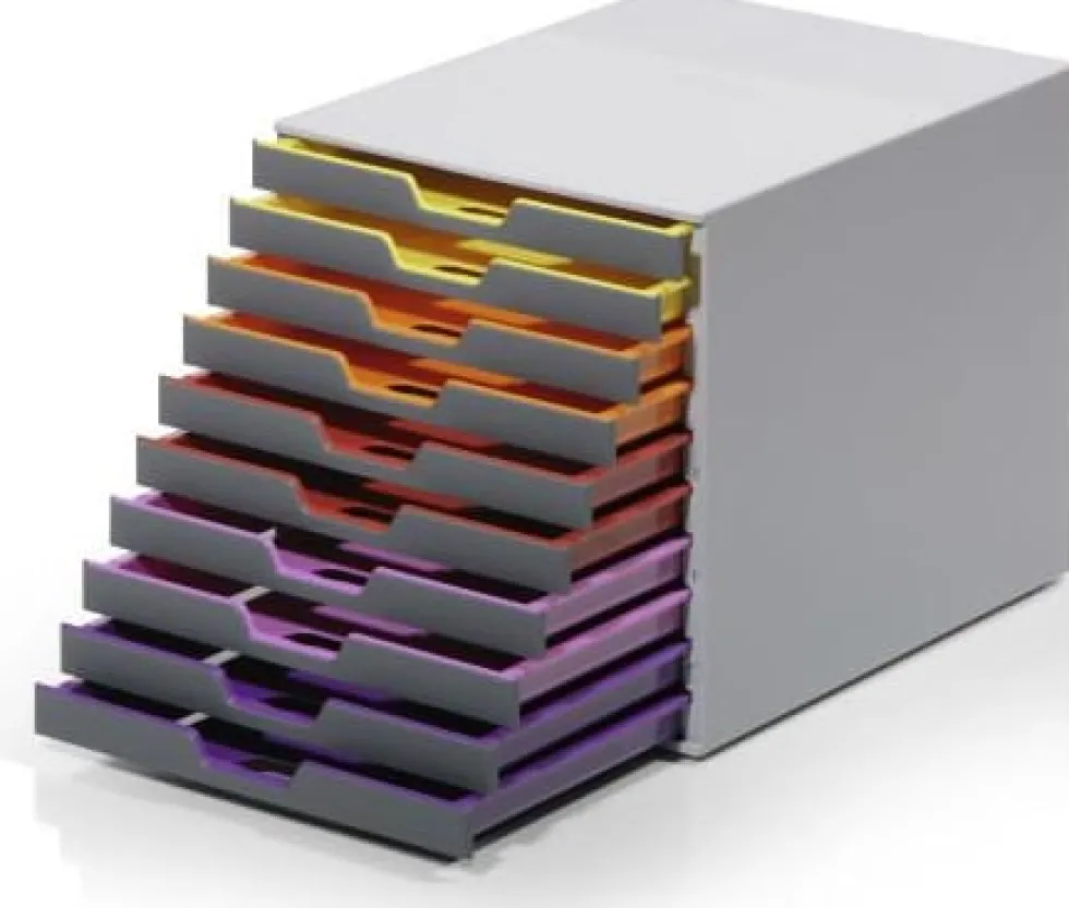 Blankettbox DURABLE Varicolor, 10 lådor