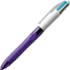 Bläckkulpenna BIC 4 Colours Grip Fashion, 12st