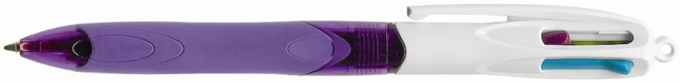 Bläckkulpenna BIC 4 Colours Grip Fashion, 12st