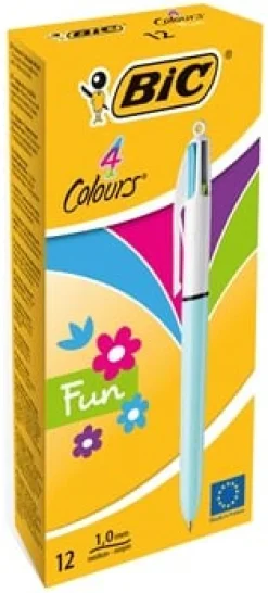 Bläckkulpenna BIC 4-färgs turkos kropp