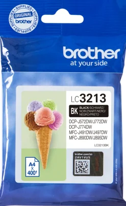 Bläckpatron BROTHER LC3213BK Svart