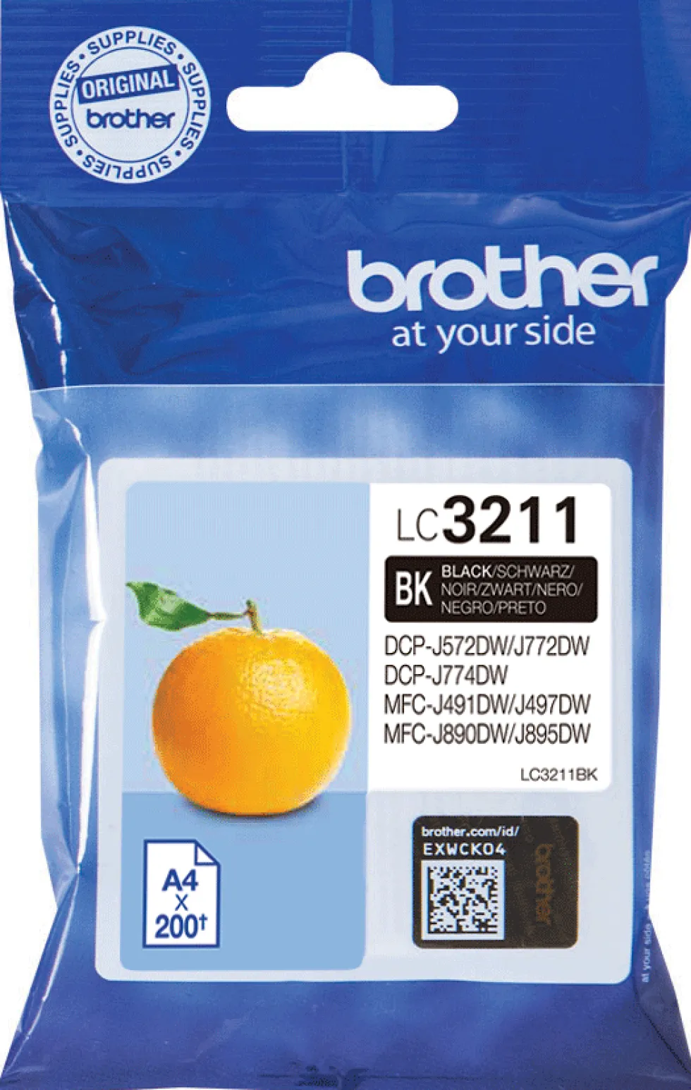 Bläckpatron BROTHER LC3211BK Svart