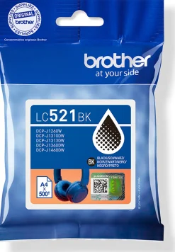 Bläckpatron BROTHER LC521BK svart