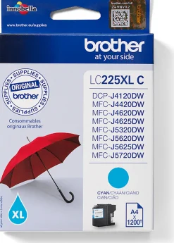 Bläckpatron BROTHER LC225XLC cyan