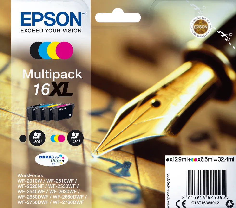 Bläckpatron EPSON C13T16364012 BK/C/M/Y