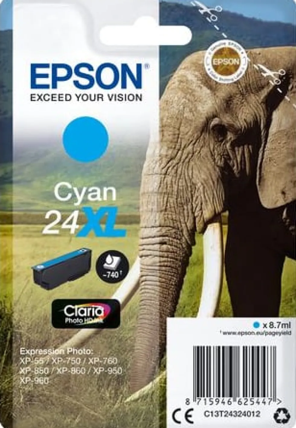 Bläckpatron EPSON C13T24324012 cyan
