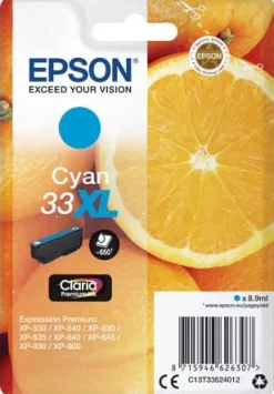 Bläckpatron EPSON C13T33624012 cyan