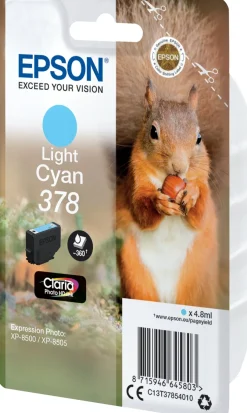 Bläckpatron EPSON C13T37854010 Ljus Cyan
