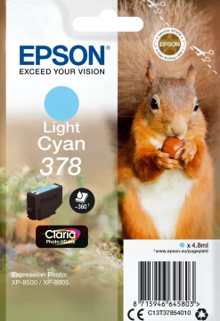 Bläckpatron EPSON C13T37854010 Ljus Cyan