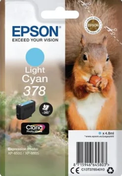 Bläckpatron EPSON C13T37854010 Ljus Cyan