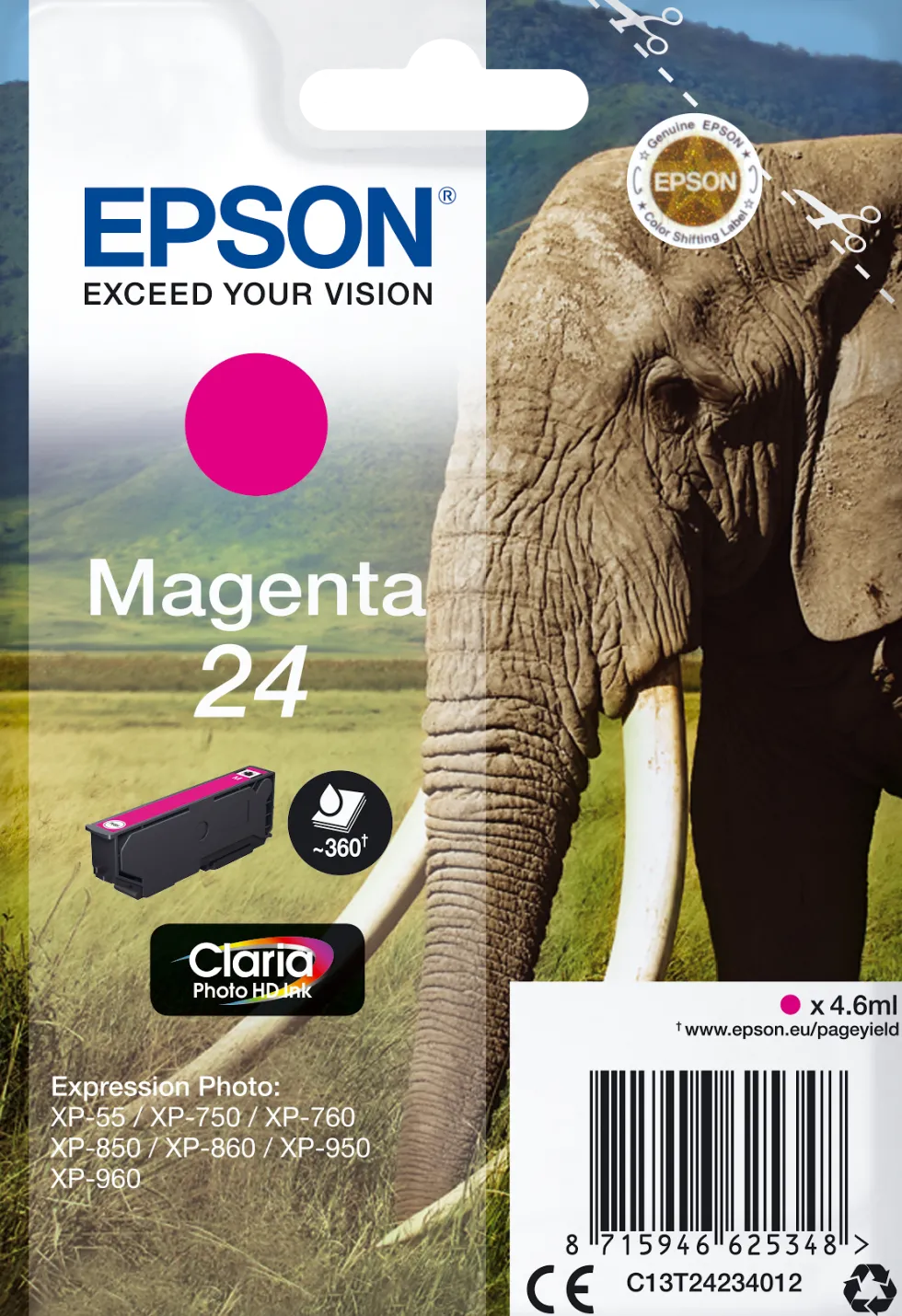Bläckpatron EPSON C13T24234012 Magenta