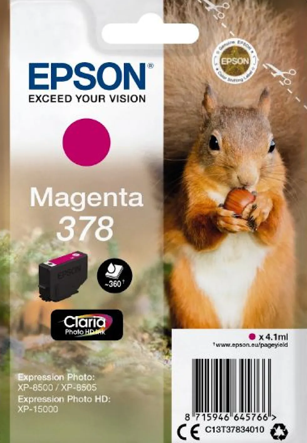 Bläckpatron EPSON C13T37834010 Magenta