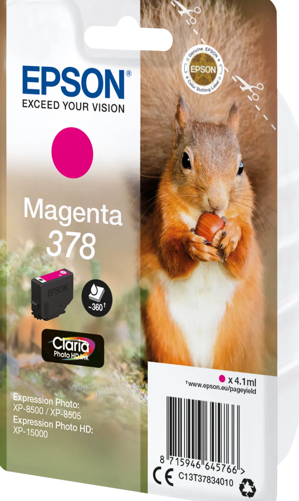Bläckpatron EPSON C13T37834010 Magenta