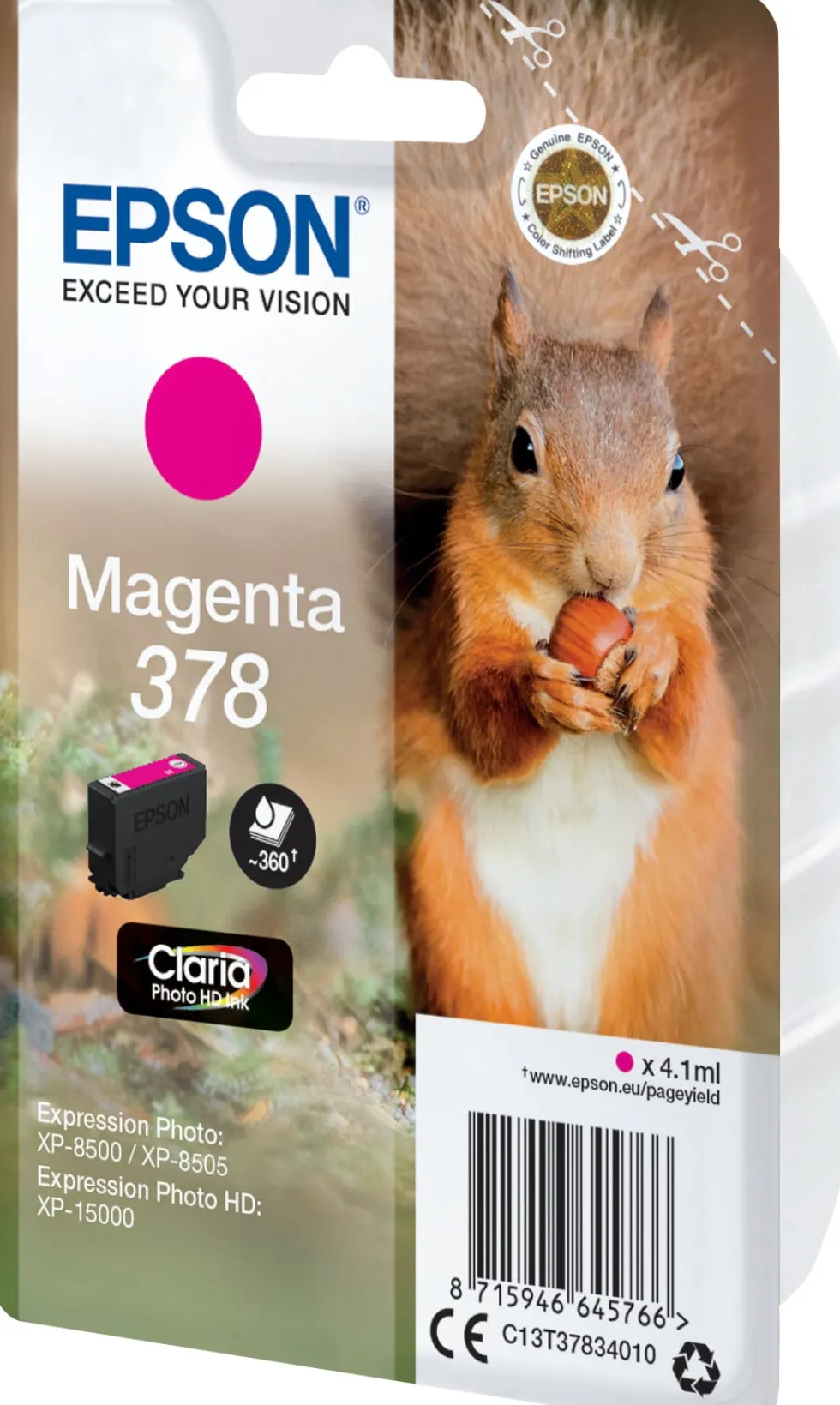 Bläckpatron EPSON C13T37834010 Magenta