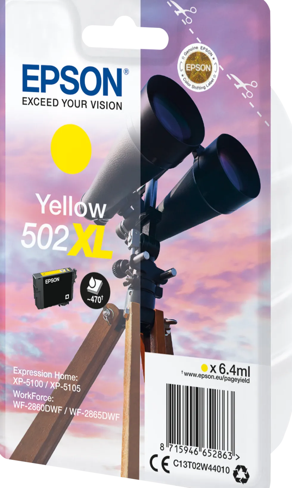 Bläckpatron EPSON C13T02W44010 T502XL Y