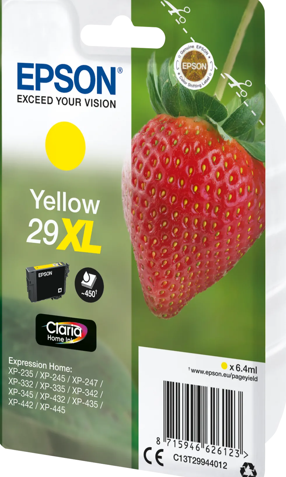Bläckpatron EPSON C13T29944012 XL gul
