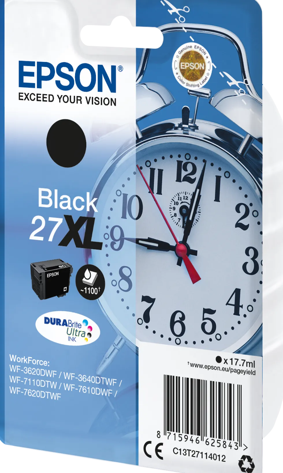 Bläckpatron EPSON C13T27114012 XL svart